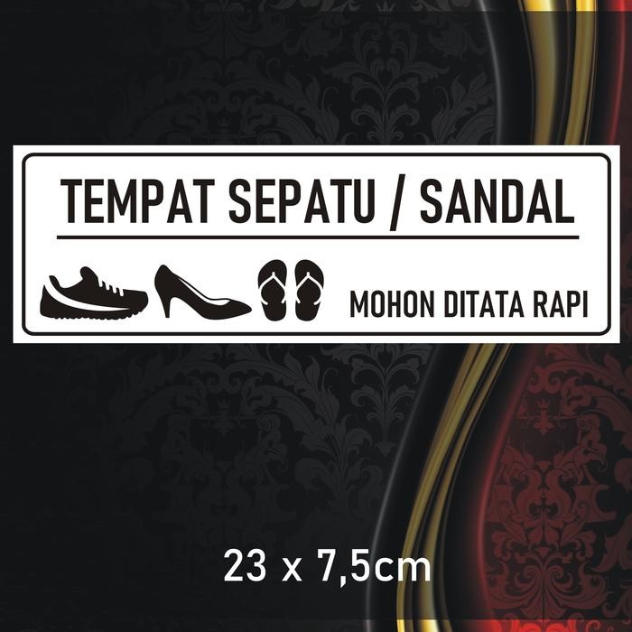 

Sticker Tempat Sepatu Sandal Uk. 20 x 7,5cm - Putih