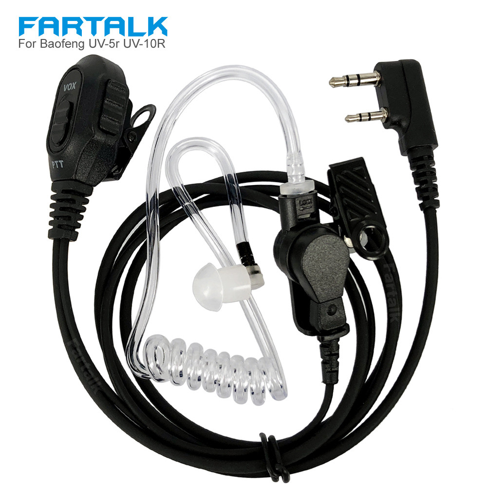 VOX Earpiece Headset Mic For Baofeng UV-5r BF-888S UV-10R UV5R BF-X3 DM-5R UV-S9 Plus TYT MD-380 DM-