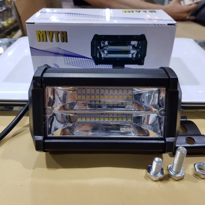 TEMBAK SOROT LED BAR LAMPU 2 warna CREE CWL 24 MATA - Kuning