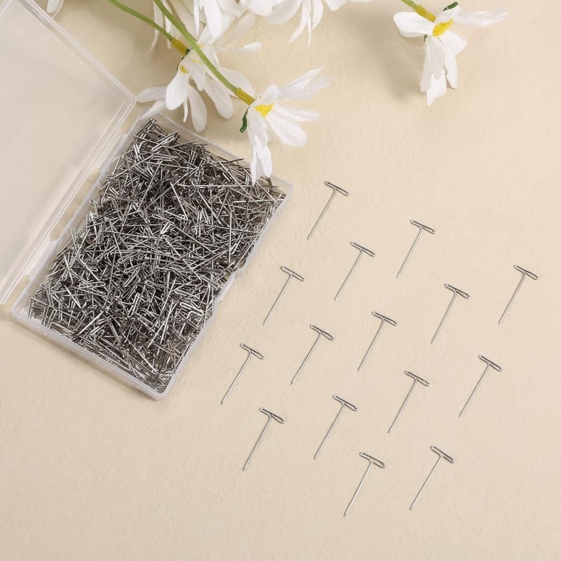 50pcs Pin Pemosisian Logam T-Pins