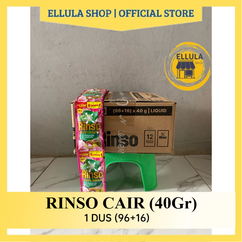 NewELLULA Shop - RINSO CAIR 1000 40g 1 DUS ( ISI 96+16 SACHET )premium