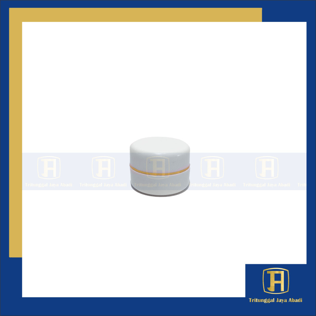 Pot Cream 12,5gr Putih-Putih Super White PP – List Gold | Dengan Inner Seal Plastik Bening