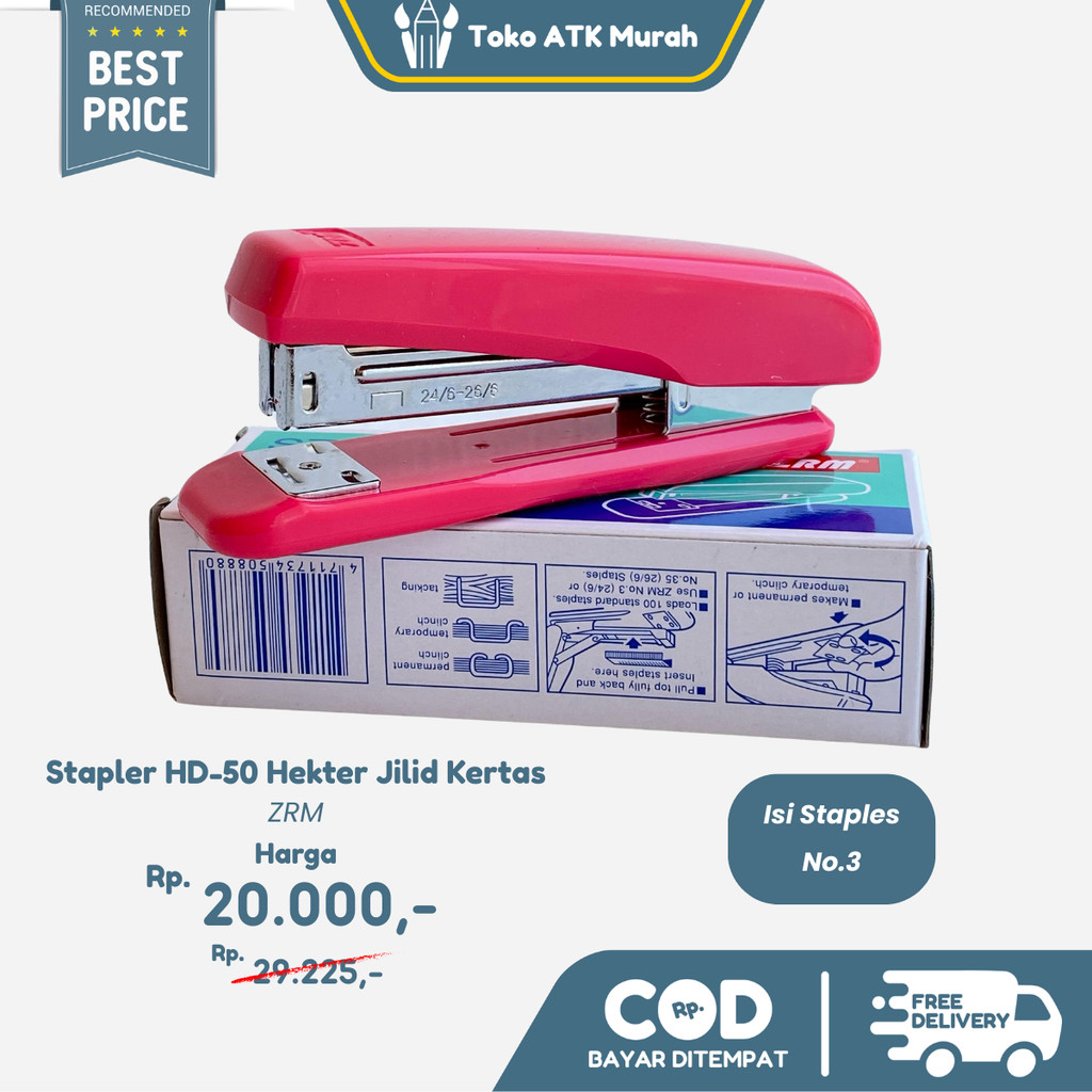 Staples / Stapler HD 50 ZRM Stepler Hekter Penjilid Kertas