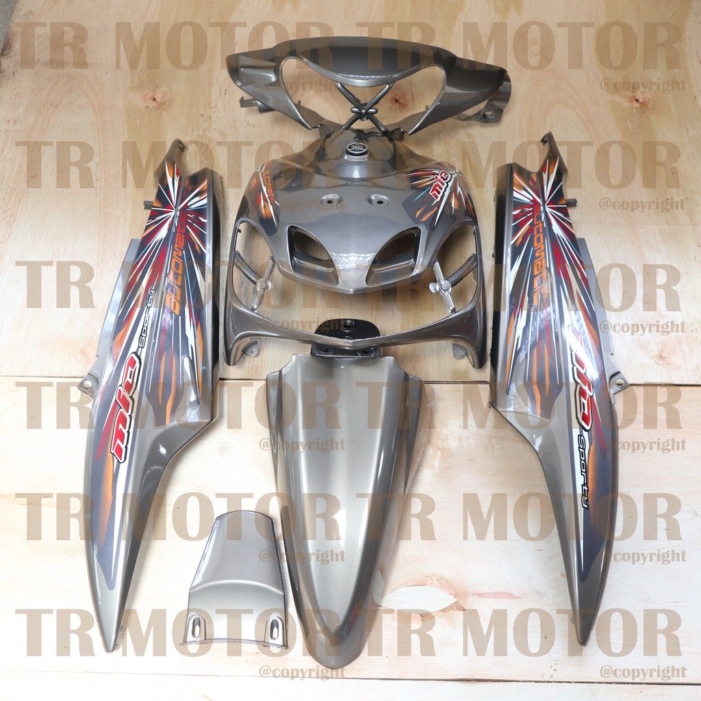 Bayar Ditempat - Body Mio Sporty Full Set 2008 Abu Abu Body Halus Mio Sporty Mio New - Bahan ABS
