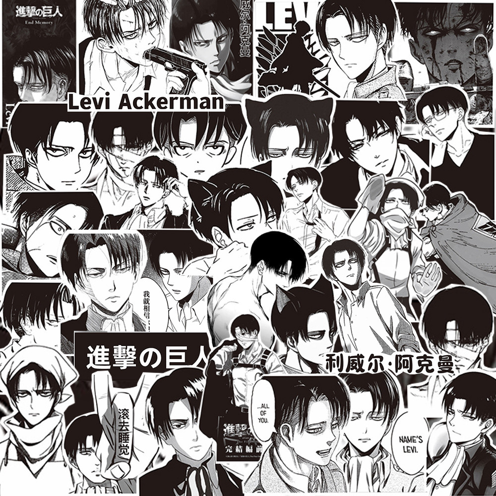 

65pcs Attack on Titan Levi Ackerman Stickers Decals Laptop Car Motorcycle Notebook Cool Decoration Sticker Kids Classics Toys