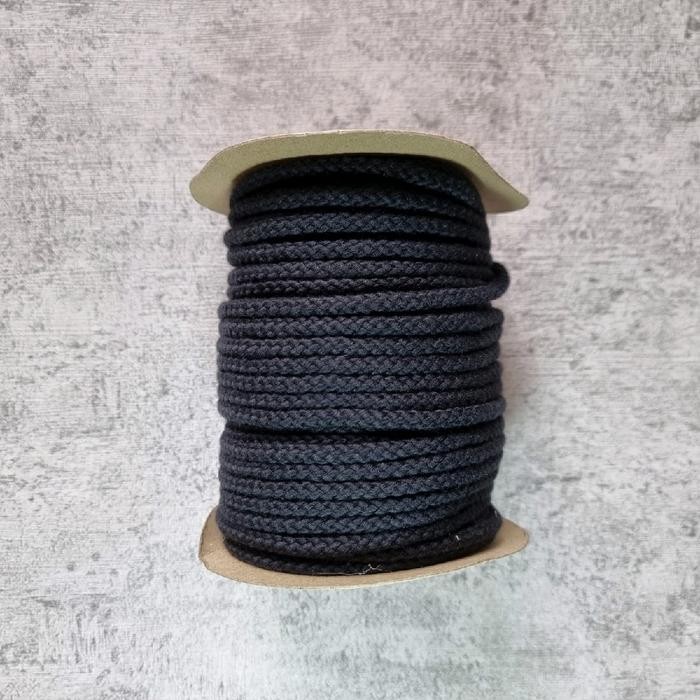 Tali tambang katun kepang 5mm - Hitam