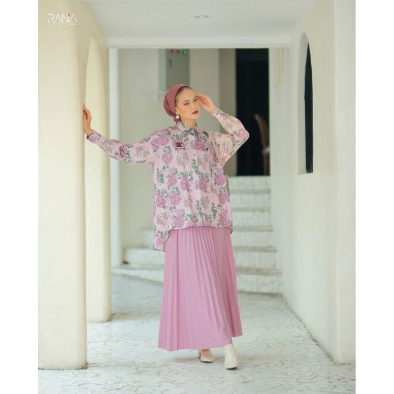 Rok Plisket Polos Rania ZR Dan Hi Fashion Original Terbaru RH