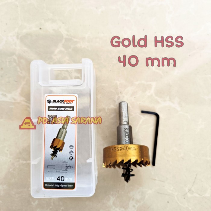[40mm] Hole Saw HSS Besi 40 mm BLACKFOOT Mata Bor Lubang Holesaw ORI