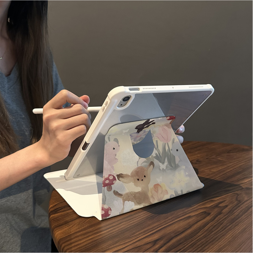 Cocok untuk ipad gen 10 tablet case pelindung lucu kreatif ipad air 5 rotasi ipad pro 11 inci 360° i