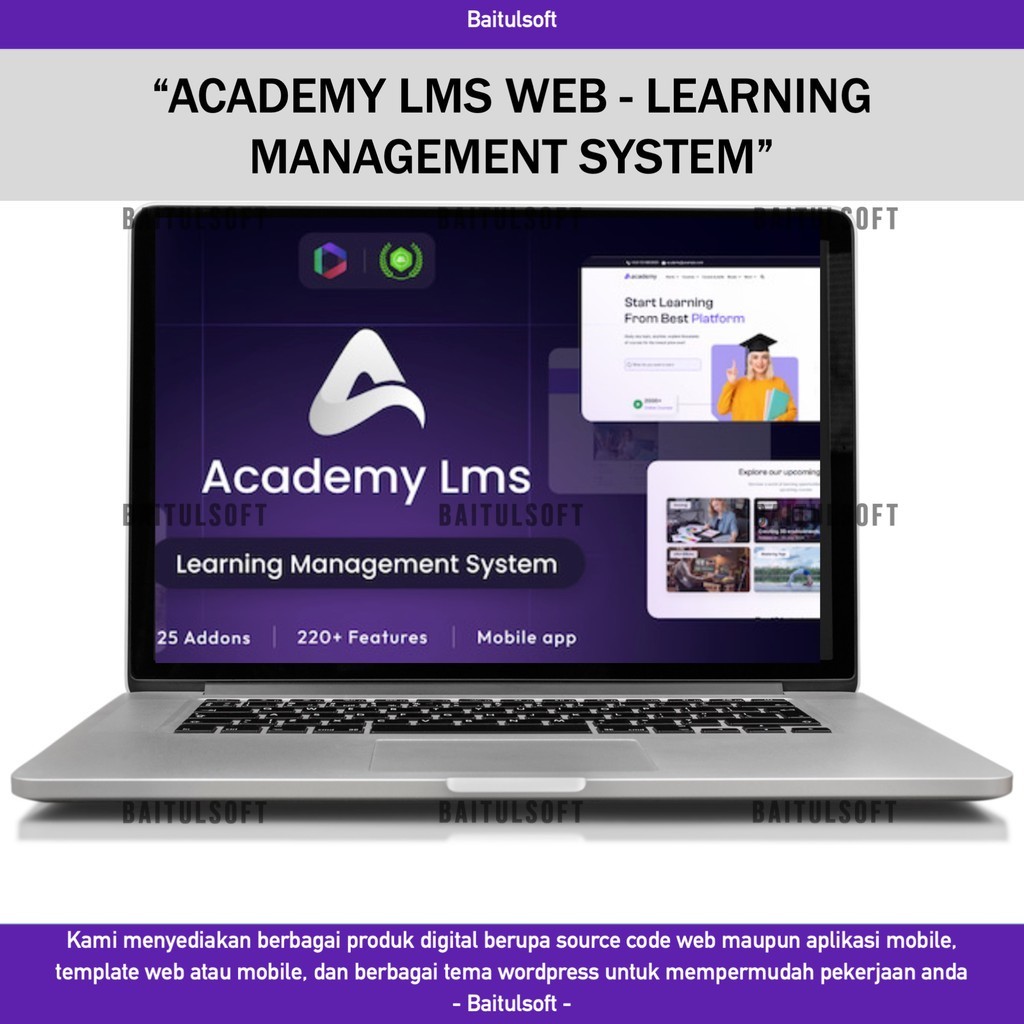 SOURCE CODE APLIKASI WEB ACADEMY LMS WEB - LEARNING MANAGEMENT SYSTEM D166 BLASTCODE