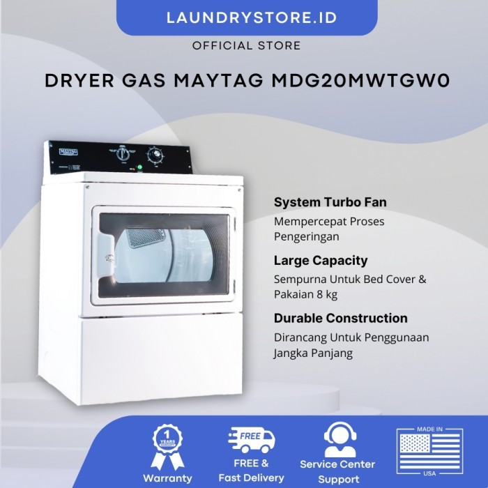 Mesin Pengering Pakaian / Dryer Gas Maytag