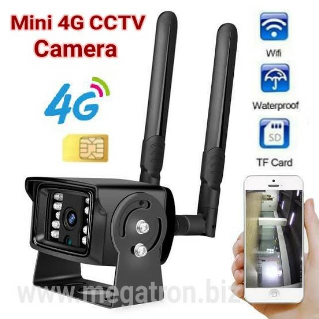 Mini 4G CCTV Camera - Support Micro-SD 128GB - Support all GSM operator - Langsung live tidak ribet