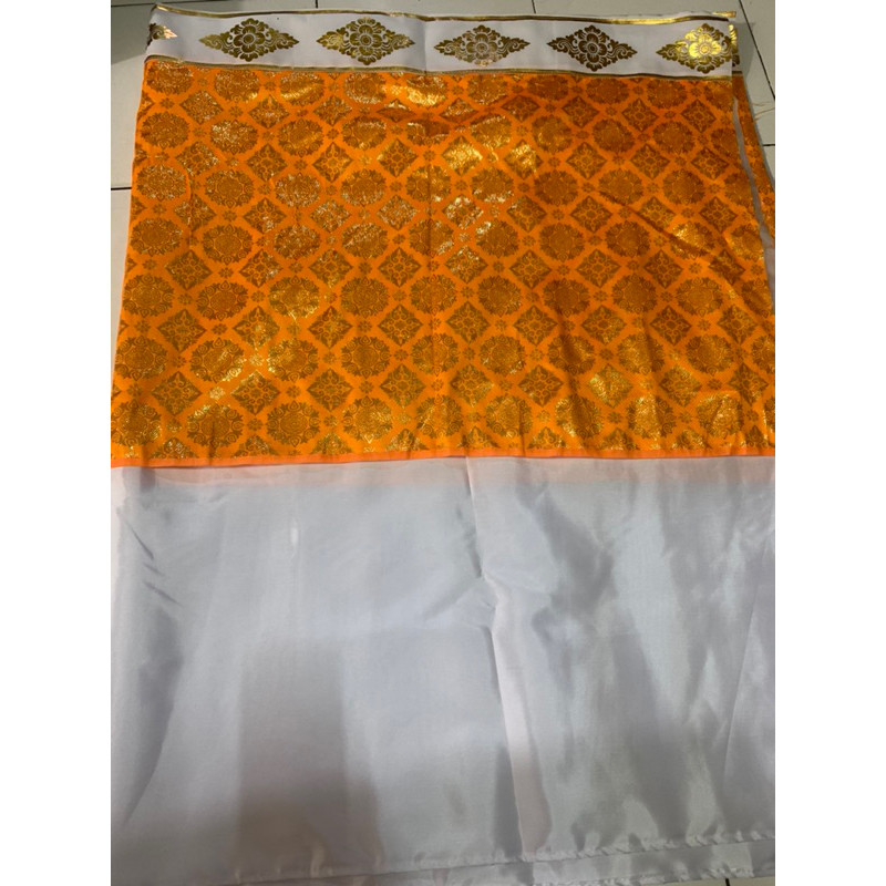 TERSEDIA wastra putih kuning halus/ wastra pelinggih putih kuning singapore /wastra motif baru/ wast