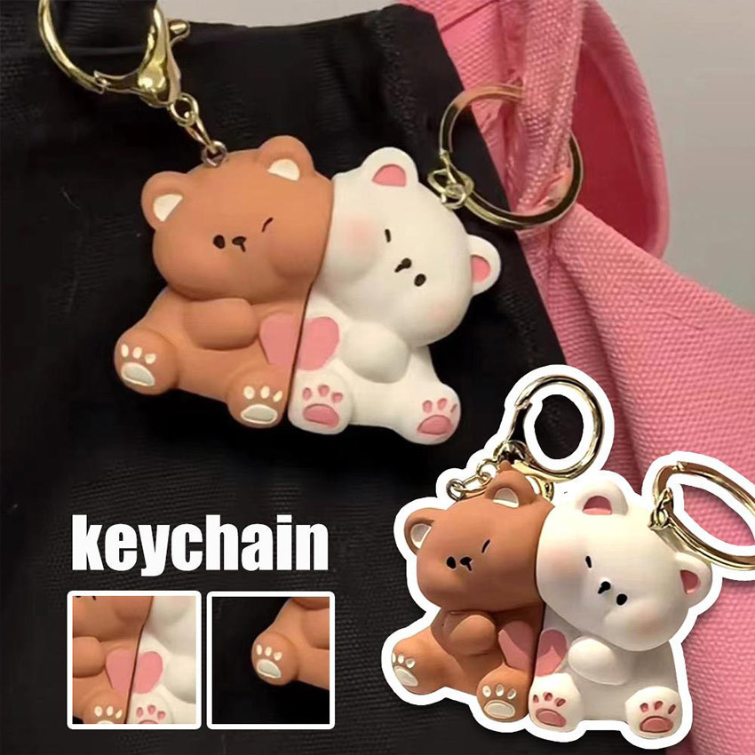 Gantungan Kunci Couple Pasangan Magnet Lucu Aksesoris Tas / Gantungan Kunci 1 Set Pasangan Magnet /