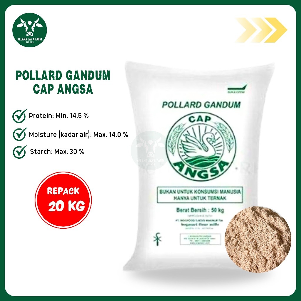 Pollard Gandum Cap Angsa 20 Kg