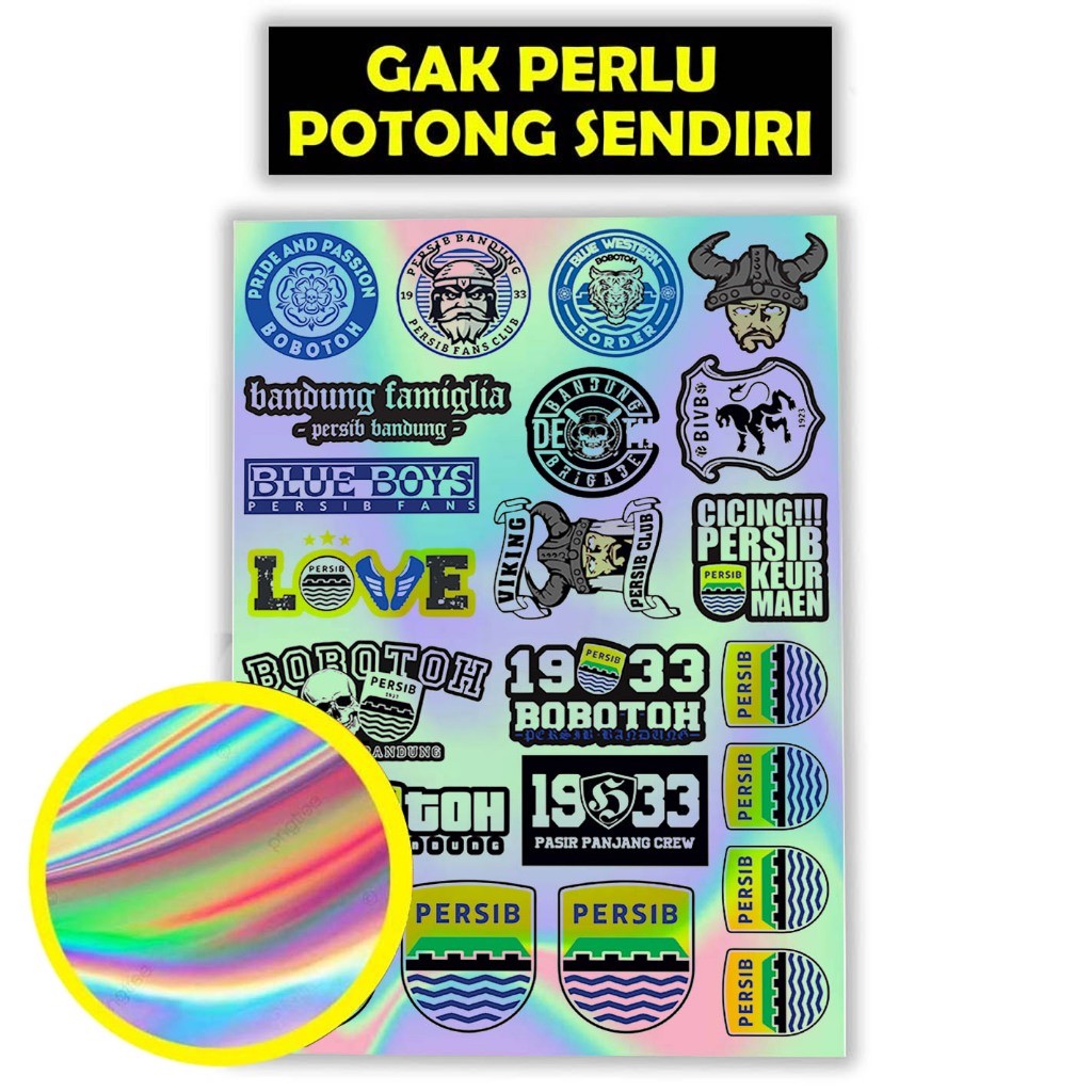 

Sticker Persib Bandung Hologram, Hooligan, Persib Bandung, Stiker Persib Hologram, Bobotoh