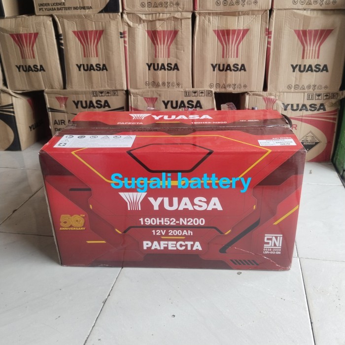 Aki GENSET, KAPAL, EXCAVATOR Accu YUASA N200 Aki Basah 12 volt 200Ah ORIGINAL YUASA