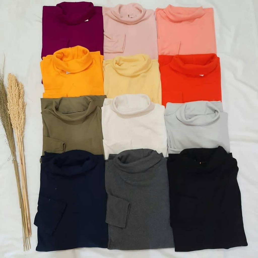 KAOS RIB TURTLENECK PRIA / KAOS RIB TURTLENECK LENGAN PANJANG PRIA / KAOS LEHER TINGGI PRIA / KAOS U