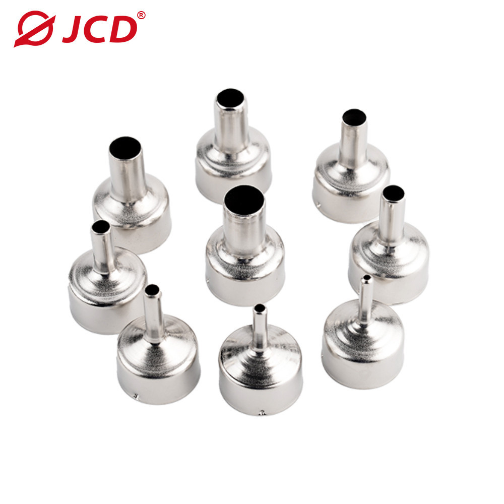 JCD 9Pcs/Set Welding Nozzle For Hot Air  Stainless steel Different Sizes Nozzles For 8858 8898 858D 