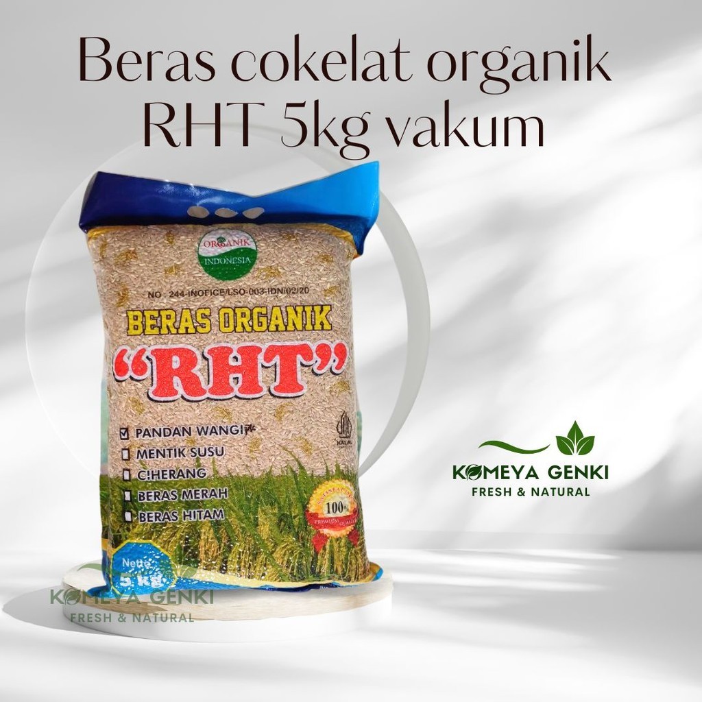

5Kg Beras Coklat Organik Premium / Brown Rice RHT Bersertifikat Untuk Diet