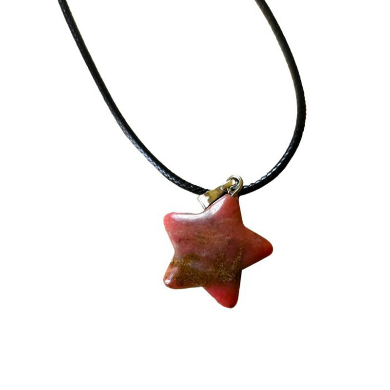 Kalung Tali Hitam Liontin Bintang Kalung Tali Korea Liontin Bintang Pria Dan Wanita