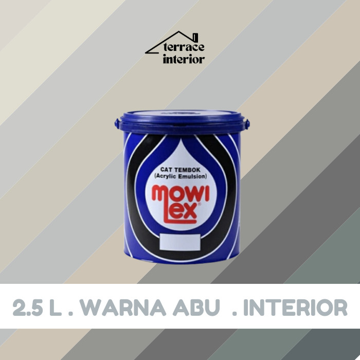 Cat Tembok Mowilex Emulsion warna Abu 2.5 L