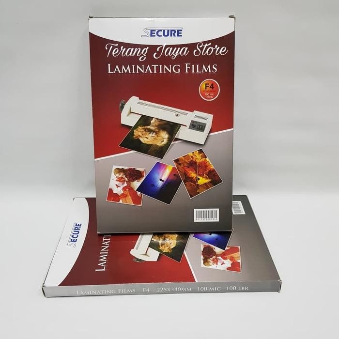 

salee Laminating Film Secure F4 100Micron Plastik Laminating Secure F4 berkualitas
