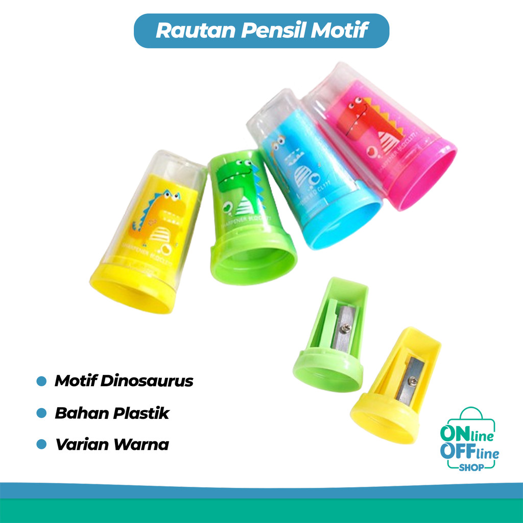 

Rautan Pensil Motif Dinosaur Peraut Pencil Sharpener 752