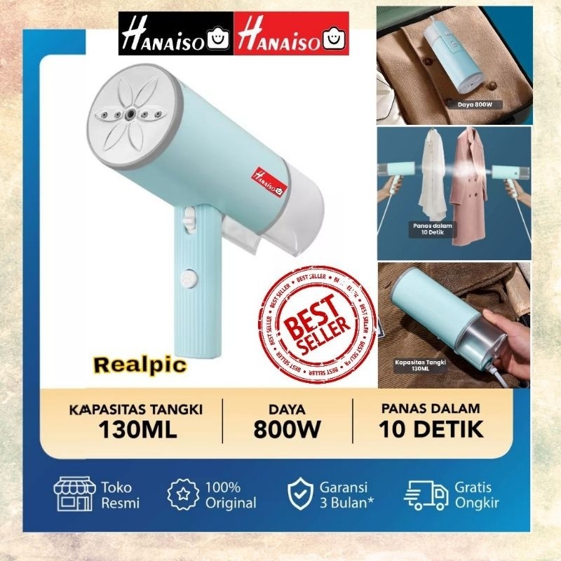 MURAH Medan Termurah Garansi Hanakuma XPro Setrika Portable Uap Steam Gun Seterika Travel 800W Low W