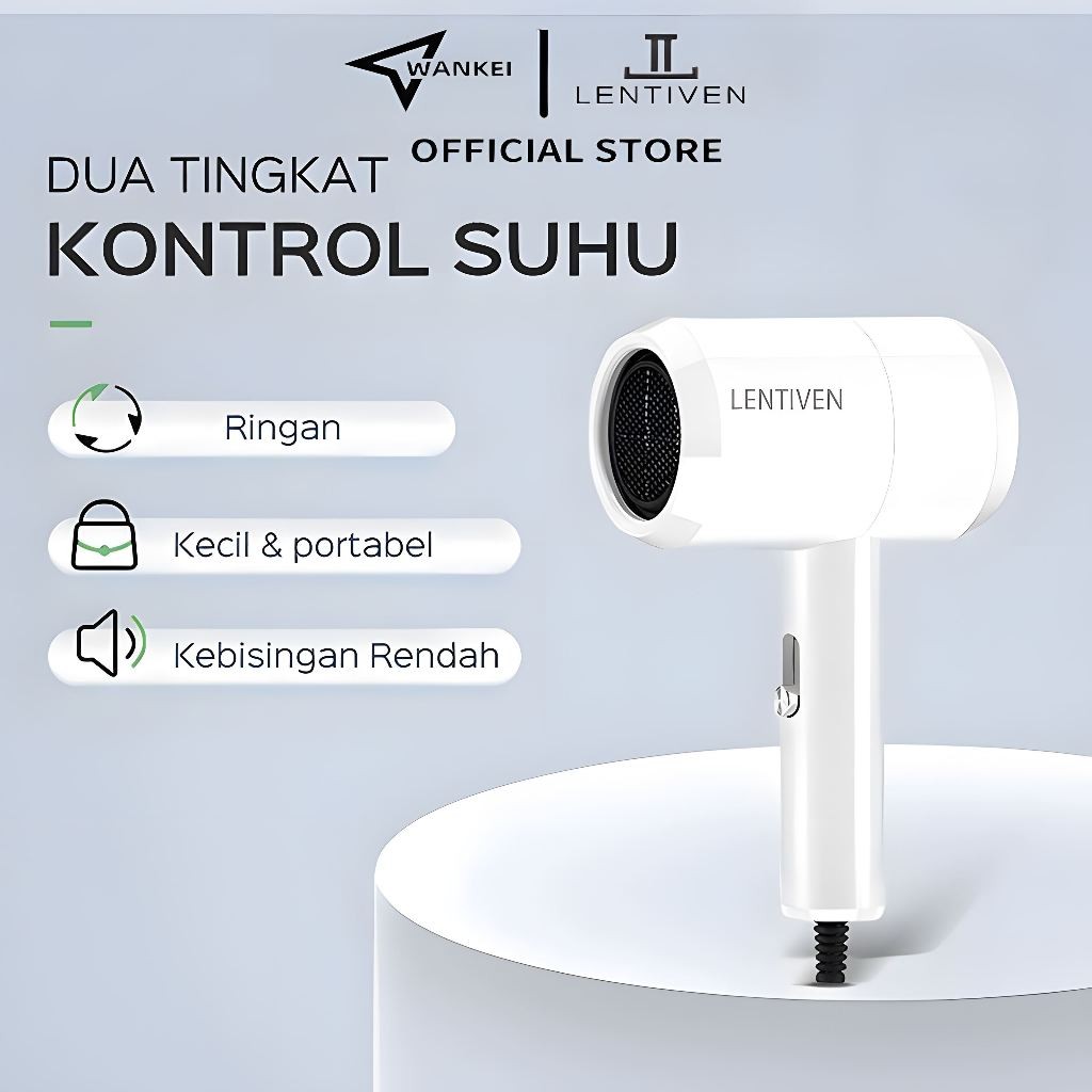 LENTIVEN Hair Dryer Pengering Rambut HD22 Hairdryer Rambut Alat Pengering Rambut Mini