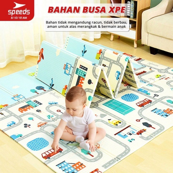 Produk SPEEDS Karpet Lipat Playmat Bayi Karpet Bayi 180x200 cm Matras