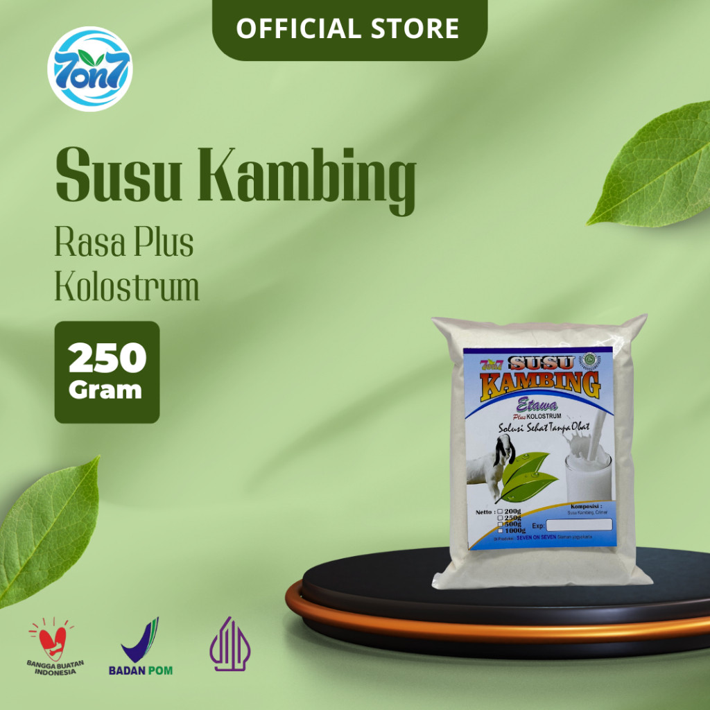 

Susu Kambing Etawa Bubuk 7on7 plus Kolostrum 250 gr Halal BPOM