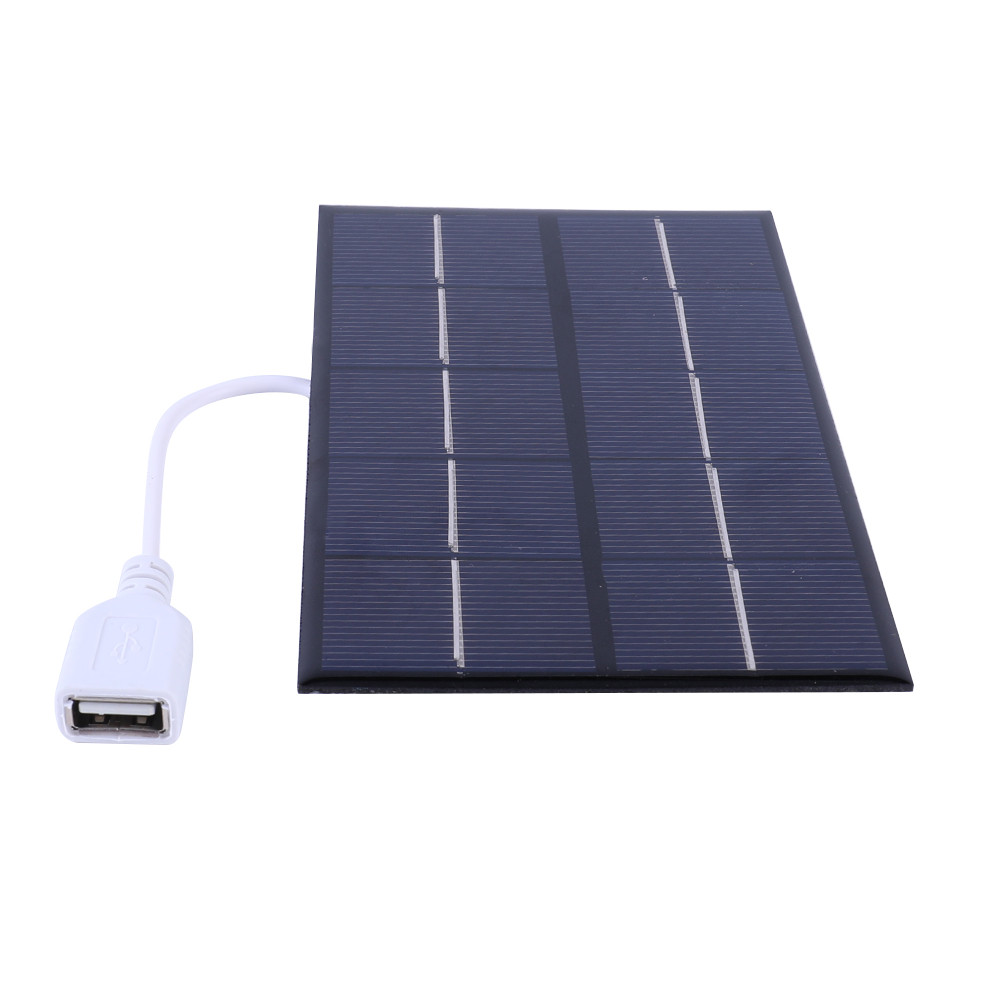 5W 5V Portable Solar Panel Polysilicon USB Solar Charging Panel Solar Panel Charger for 3-5V Battery