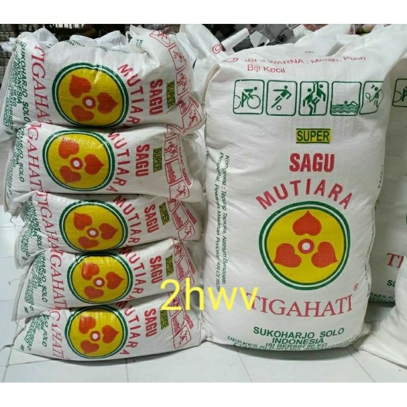 

SAGU MUTIARA 10KG(TIGA HATI)