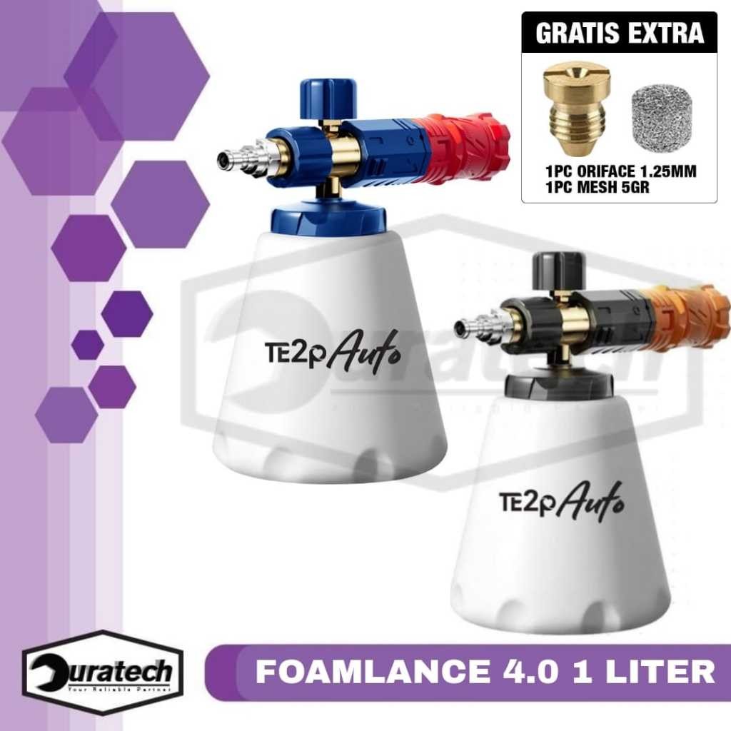 Te2p Auto  Snow Foam Lance 4.0 FREE MESH 5GR Dan ORIFICE 1.25 - Tabung Salju Tembakan Gun Mesin Jet 