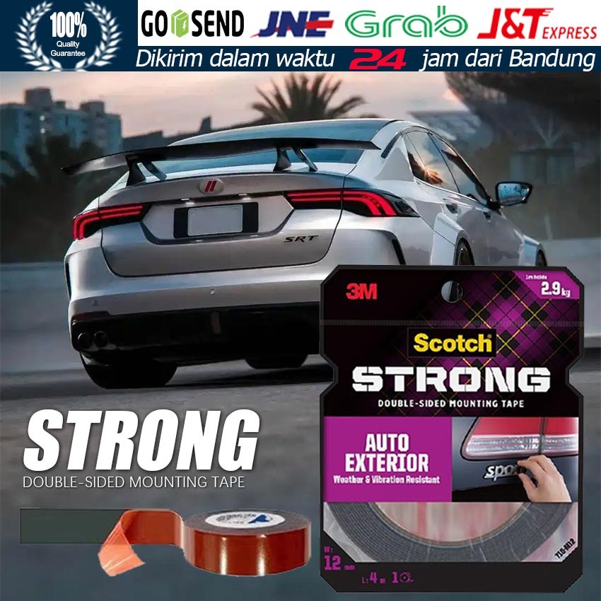 

Pita Perekat 3M Heavy / Duty Lakban Industri / Tahan Air dan Tahan Panas Perekat Kuat untuk Mobil Dinding Kayu Tebal 12 mm 4 Meter