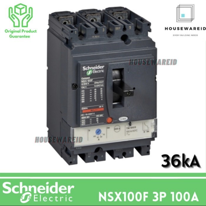 mccb nsx100f 3p 100a schneider