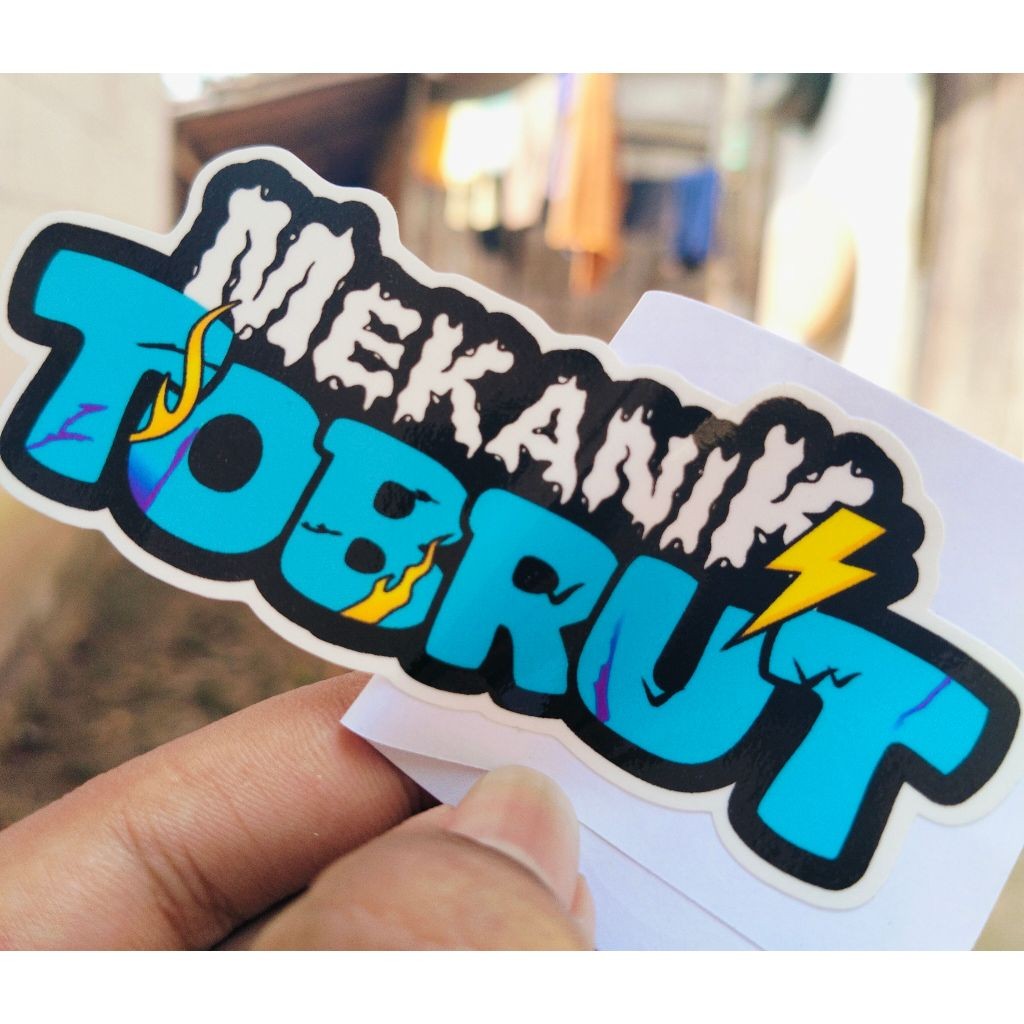 

Stiker Sticker Mekanik Tobrut 10cm x 4.5cm: Vinyl Glossy & Hologram dengan Potongan Presisi