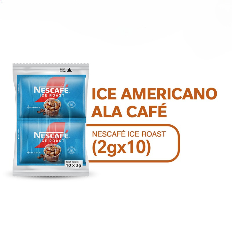 

Nescafe Ice Roast Americano Kopi Hitam Instan 10 Sachet x 2 gr