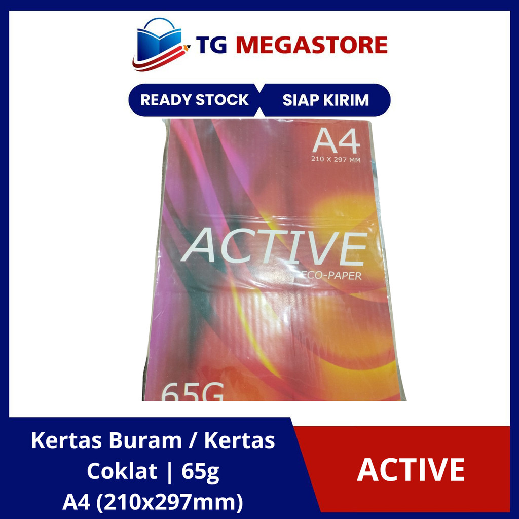 

Kertas Buram Active A4 65gsm isi Sekitar 500 lembar