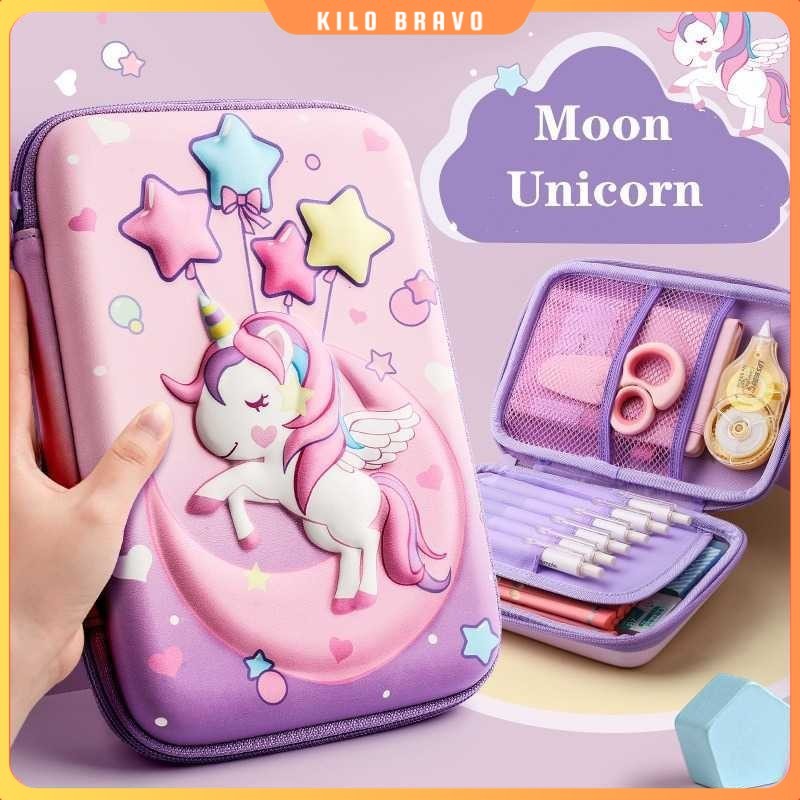 

Tempat Pensil Anak Unicorn Pencil Case Pouch Stationery - A1