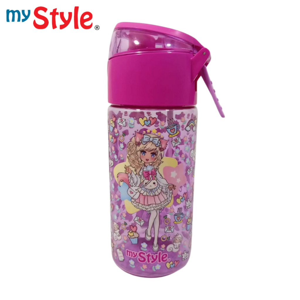 My Style TM 1172 C Chibi Series Junior Mist Spray & Drink TRITAN Bottle 450ml for Girls - Botol Minu