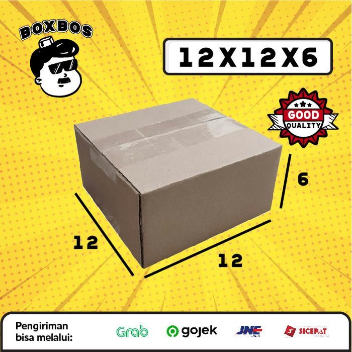 

KARDUS BOX uk 12x12x6 CM Kotak Packaging Corrugated SHEET POLOS