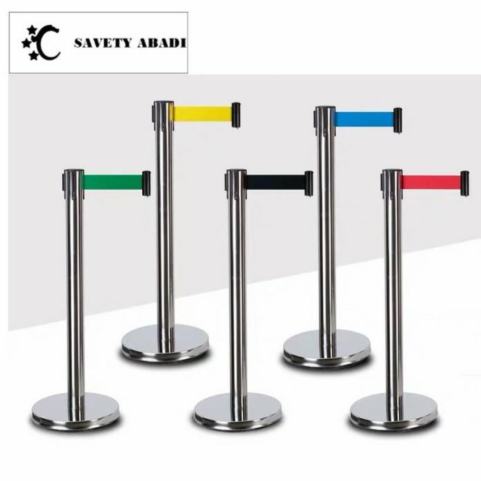 

PROMO Standing Barrier Tiang Antrian Railing Stand Pembatas Antrian St - tiang hitam, pita hitam 2mtr