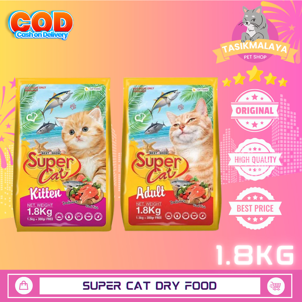 Super Cat Dry Food 1.8kg kitten & adult