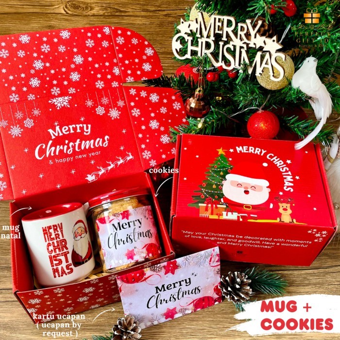 

Kado Natal Paket Hadiah Natal Hampers Natal Christmas Gift - Mug+Cookies