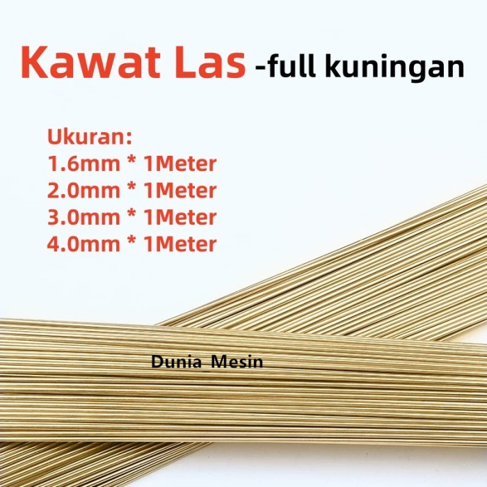 Kawat Las Kuningan 1 Meter 1.6mm 2.0mm 3.0mm 4.0mm 1M Kawat Las Batangan 2mm 3mm 4mm
