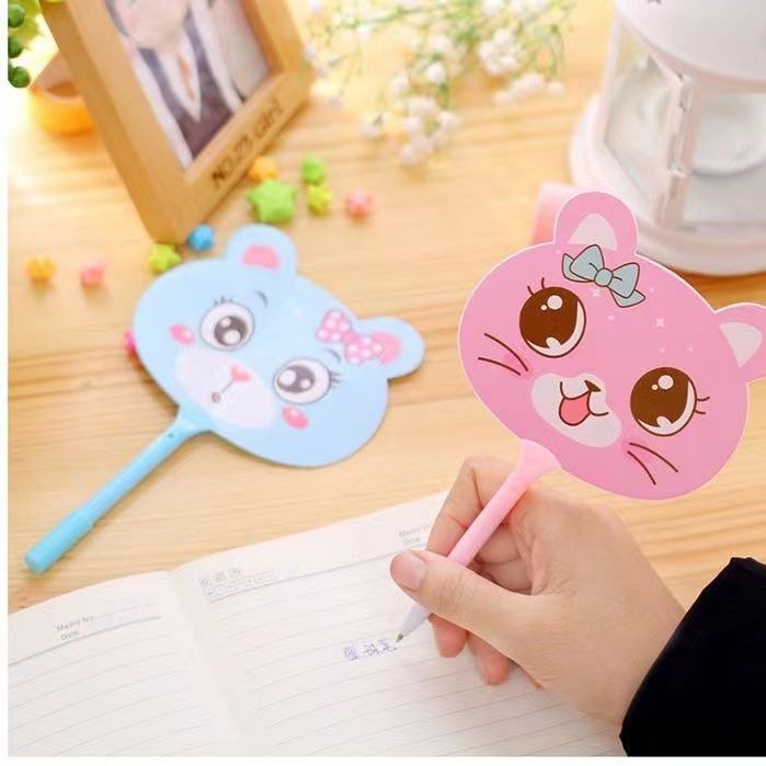 

2 in 1 pena kipas lucu/Pulpen gel kipas/bolpoin kipas kartun/pulpen kipas kartun souvenir lucu