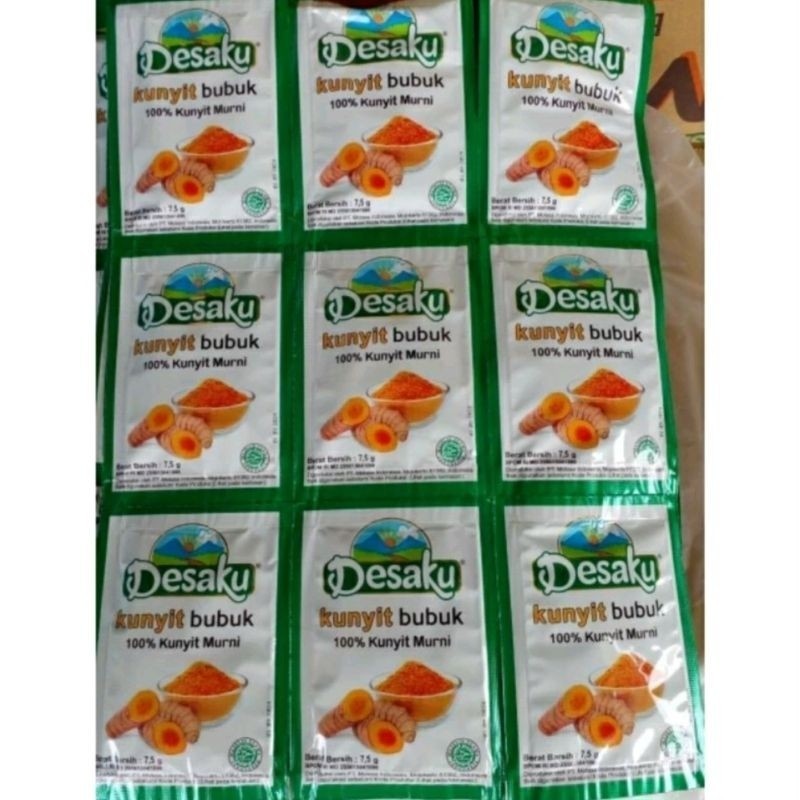 

12 PCS - DESAKU KUNYIT BUBUK 5g SACHET - 1 RENCENG