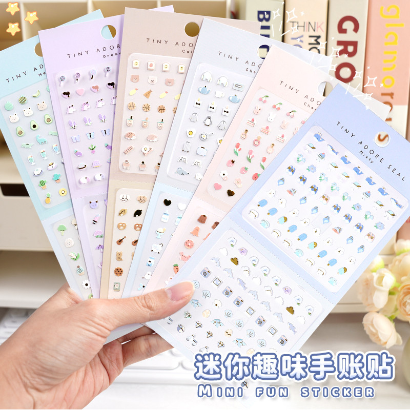 

3 pcs Mini Kawaii Seal Sherbet Flowers Stickers Scrapbooking Diy Journal Cute Nail Sticker Sheet Stationery Decor Aesthetic Gift